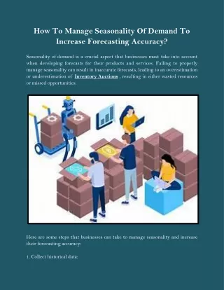 How To Manage Seasonality Of Demand To Increase Forecasting Accuracy
