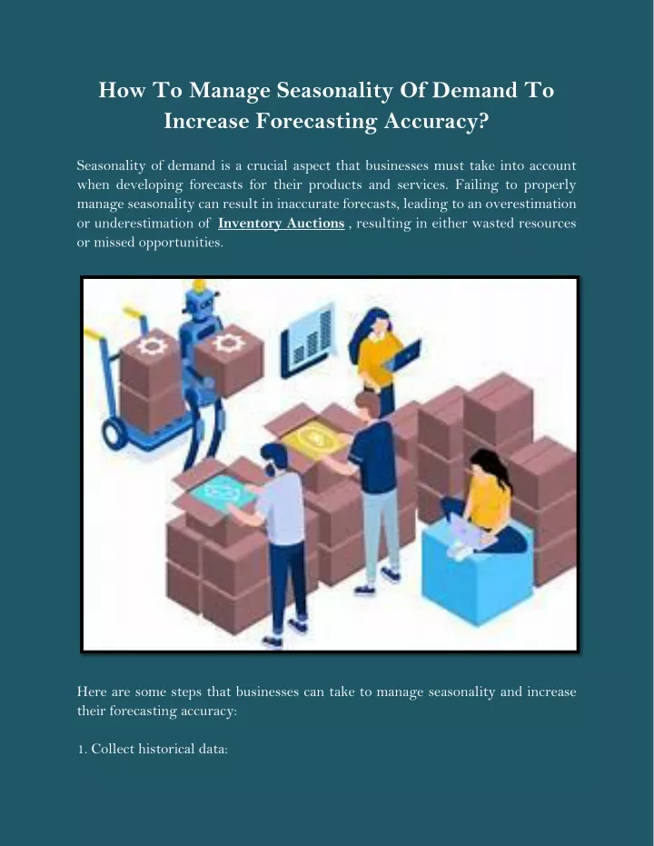 how to manage seasonality of demand to increase