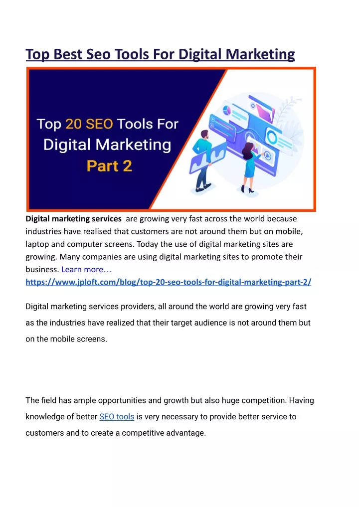 top best seo tools for digital marketing