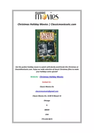 christmas holiday movies classicmoviesetc com