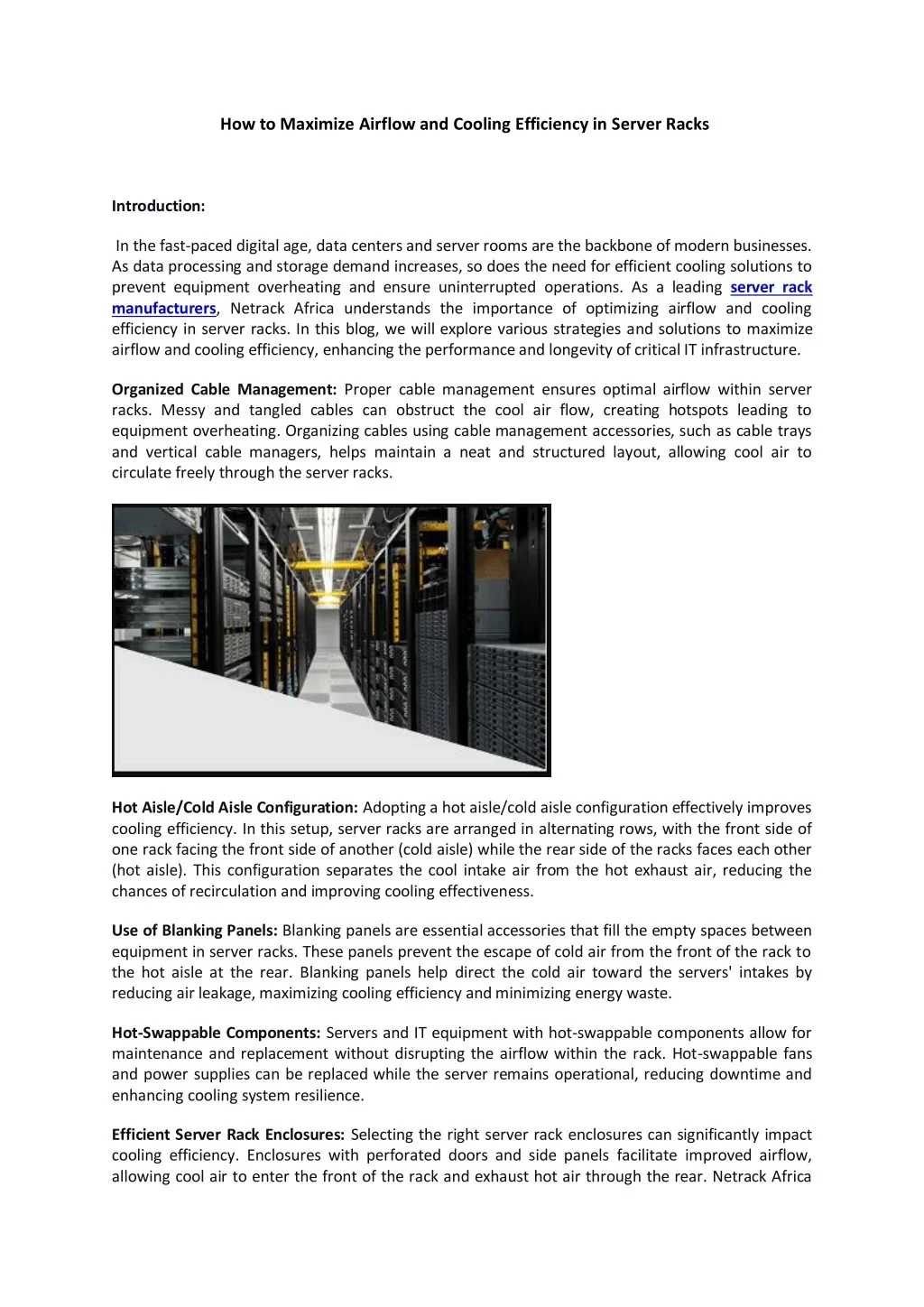 PPT - How to Maximize Airflow and Cooling Efficiency in Server Racks ...