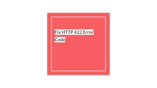 Fix HTTP 422 Error Code