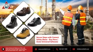 Secure Steps with Cement Safety Shoes - Buy Now  Acme Universal Safezone