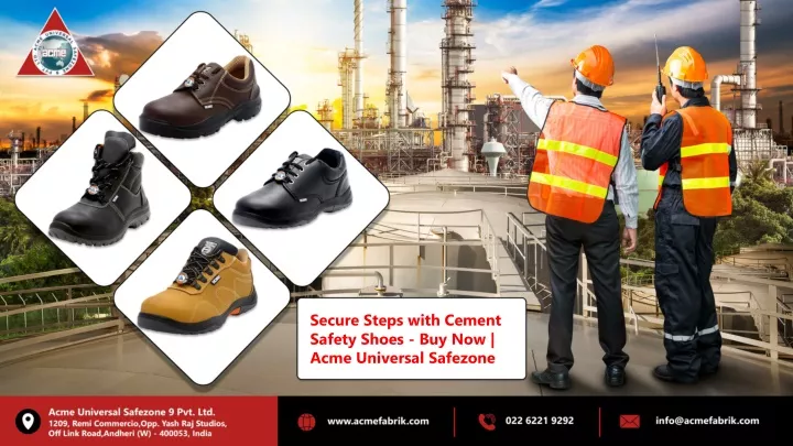 secure steps with cement safety shoes