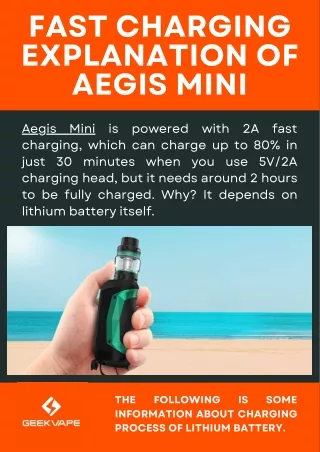 Fast Charging Explanation of Aegis Mini