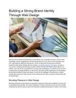 Building a Strong Brand Identity Through Web Design - slide 1