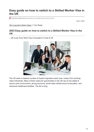 easy guide on how to switch to a skilled worker