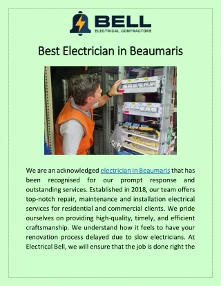 Best Electrician in Beaumaris 1