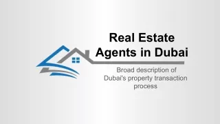 Broad description of  Dubai's property transaction