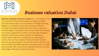 Business valuation Dubai