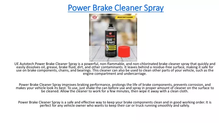 power brake cleaner spray