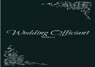 PDF Wedding Officiant Notes: Beautiful glossy black book for wedding vows and ce