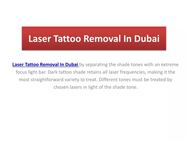 laser tattoo removal in dubai