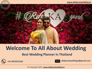 Top Wedding planner in Thailand