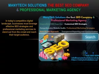 ManyTech Solutions the Best SEO Company & Professional Marketing Agency