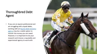 Equine Debt Recovery Agency Australia