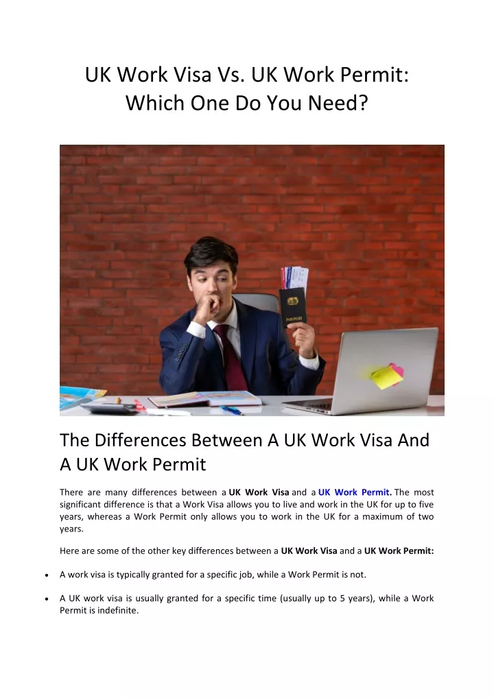 uk work visa vs uk work permit which