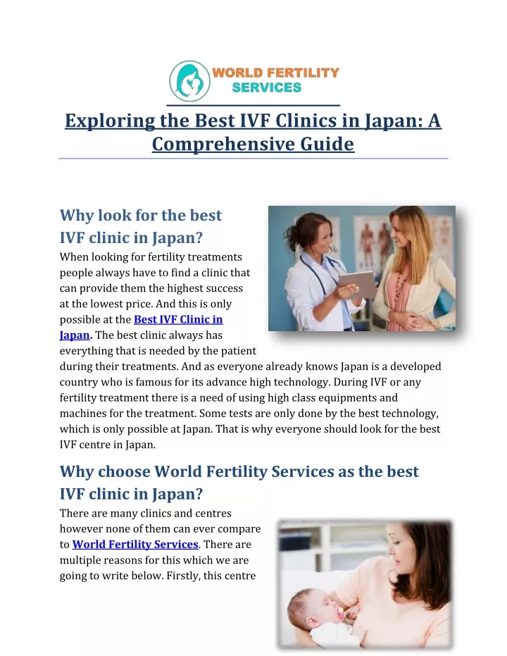 exploring the best ivf clinics in japan