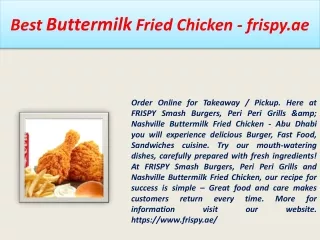 Best Buttermilk Fried Chicken - frispy.ae