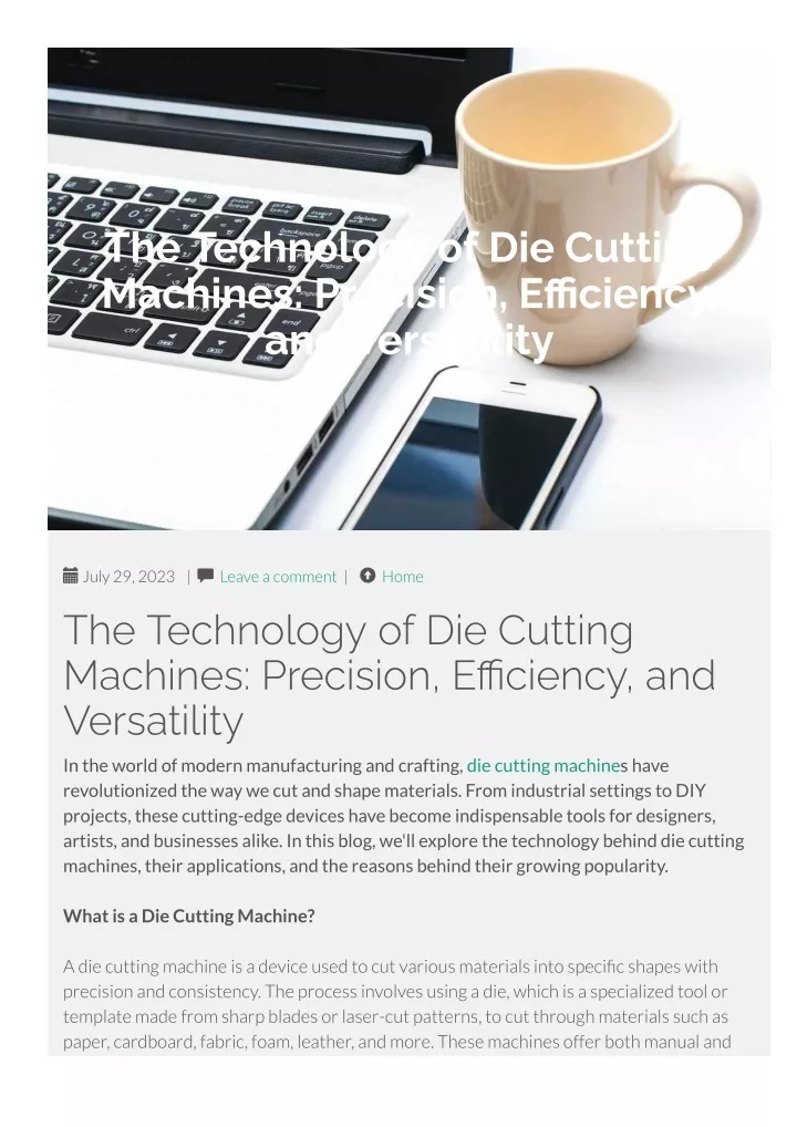 the technology of die cutting machines precision