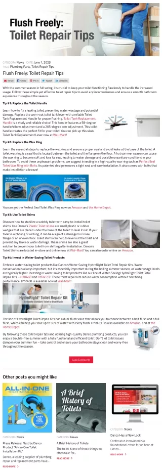 Flush Freely Toilet Repair Tips