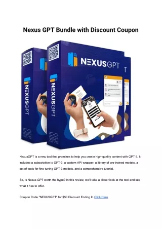 Nexus GPT Bundle with Discount Coupon