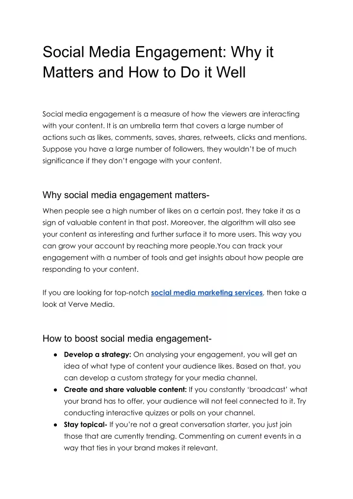 social media engagement why it matters