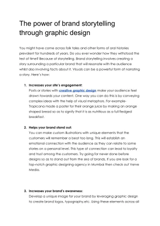the power of brand storytelling through graphic
