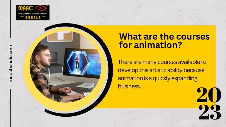 what are the courses for animation