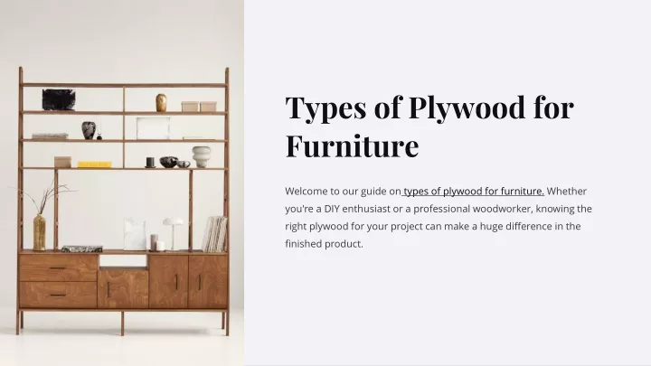 types of plywood for furniture