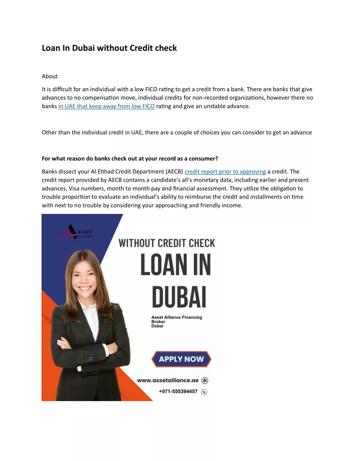 loan in dubai without credit check