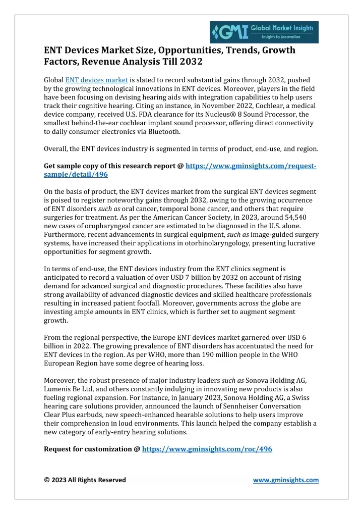 ent devices market size opportunities trends