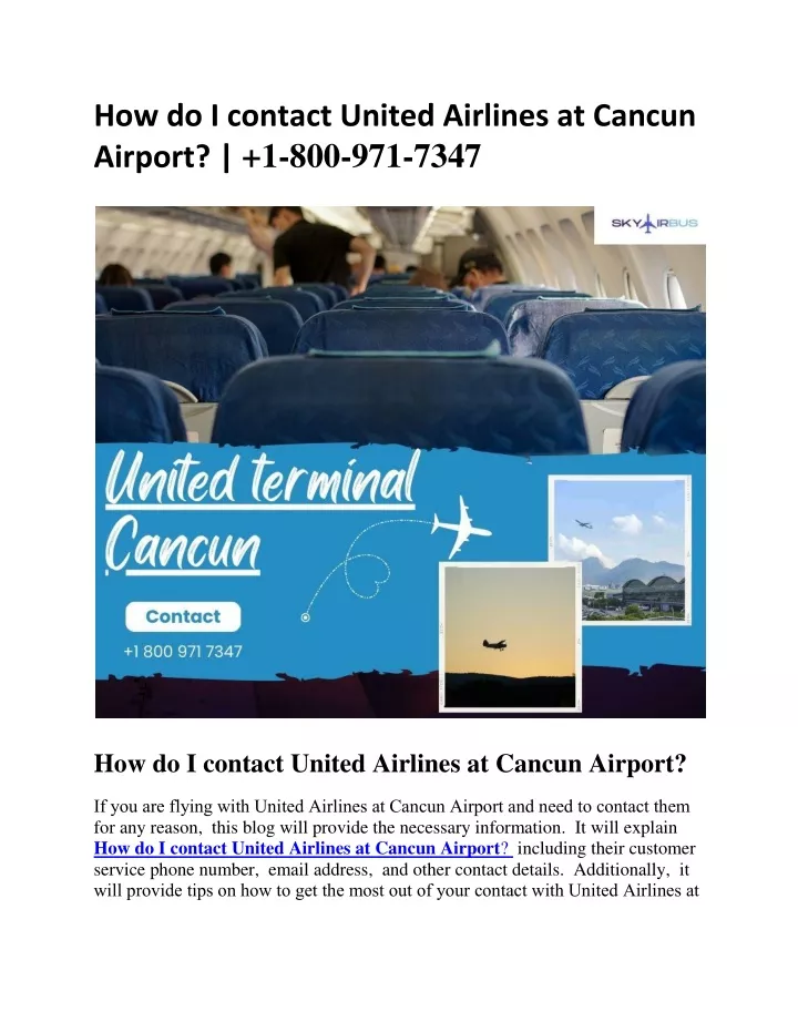 how do i contact united airlines at cancun