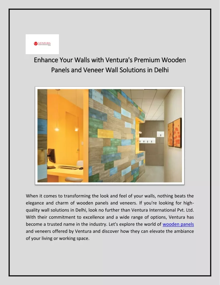enhance your walls with ventura s premium wooden