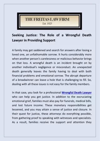 Find The Finest Wrongful Death Lawyer