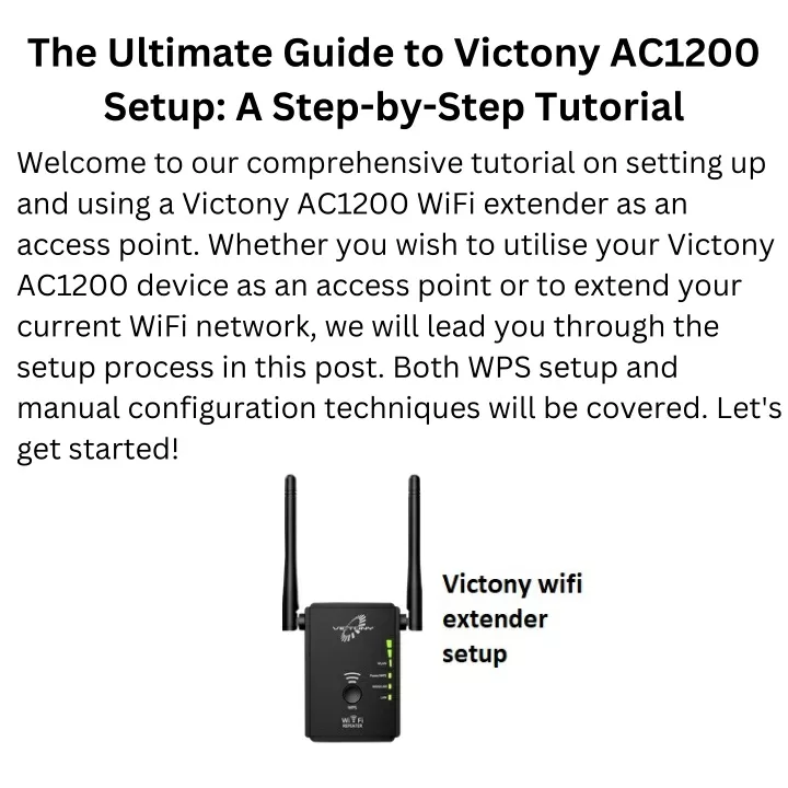 the ultimate guide to victony ac1200 setup a step