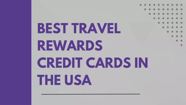 best travel rewards credit cards in the usa
