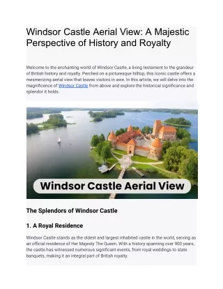 Windsor Castle Aerial View_ A Majestic Perspective of History and Royalty