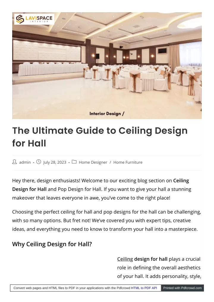 the ultimate guide to ceiling design for hall