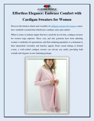 Effortless Elegance Embrace Comfort with Cardigan Sweaters for Women