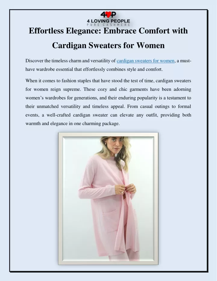 effortless elegance embrace comfort with