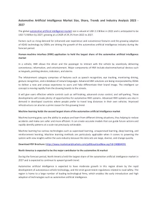 automotive artificial intelligence market size