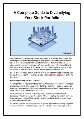 A Complete Guide to Diversifying Your Stock Portfolio