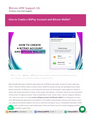 How Create a BitPay Account and Bitcoin Wallet?