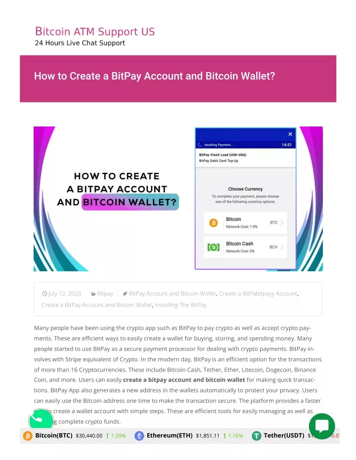 how to create a bitpay account and bitcoin wallet