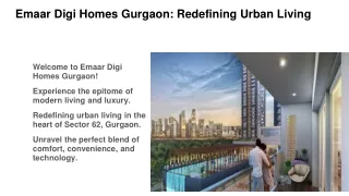Emaar Digi Homes Gurgaon_ Redefining Urban Living