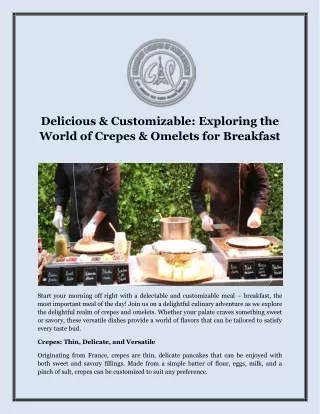 Delicious & Customizable Exploring the World of Crepes & Omelets for Breakfast