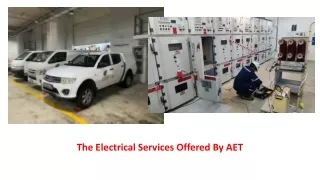 The electrical services offered by AET