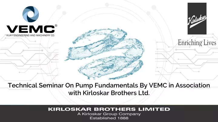technical seminar on pump fundamentals by vemc