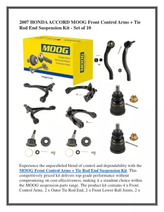 2007 honda accord moog front control arms